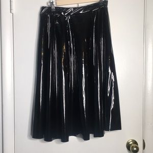 Black vinyl swing skirt